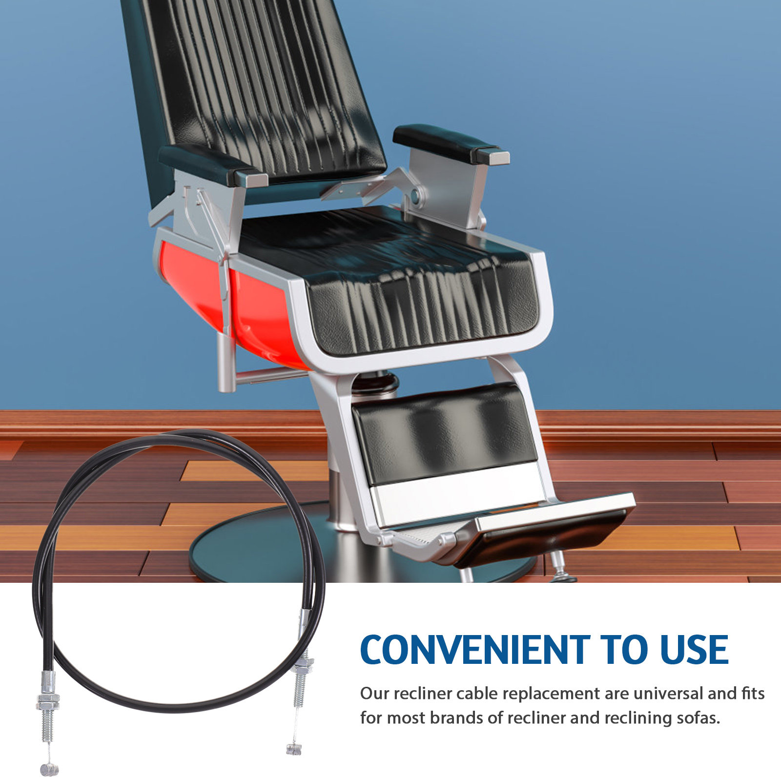 Universal Furniture Hardware - Heavy-Duty Recliner Cable Replacement Kit for