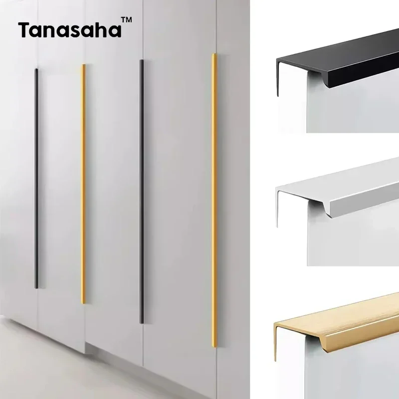 Furniture Hardware China - Hidden Furniture Handles Matte Black Gold
