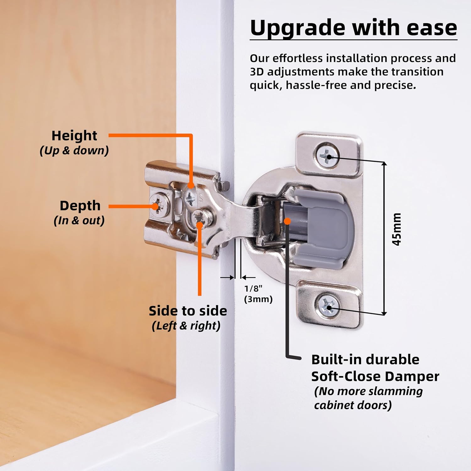 1-2 inch Overlay Soft Close Hi - Cabinet Hinge Overlay avis et prix