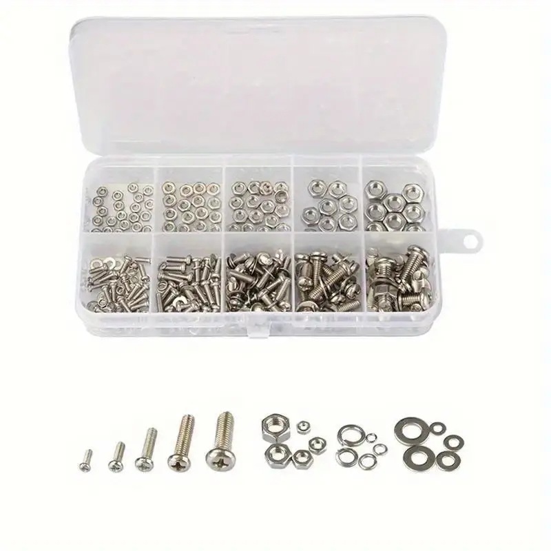 320PCS Hex Nuts & Bolts Set M2 - Universal Furniture Hardware avis et prix