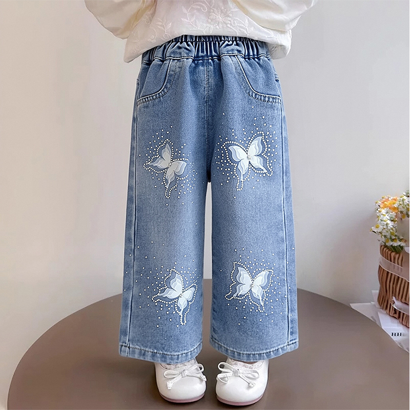 Girls' Jeans Straight Wide-Leg - Furniture Leg Set avis et prix