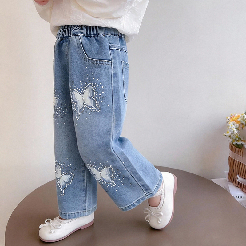 Girls' Jeans Straight Wide-Leg - Furniture Leg Set avis et prix