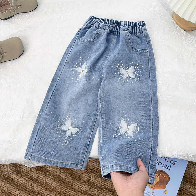 Girls' Jeans Straight Wide-Leg - Furniture Leg Set avis et prix