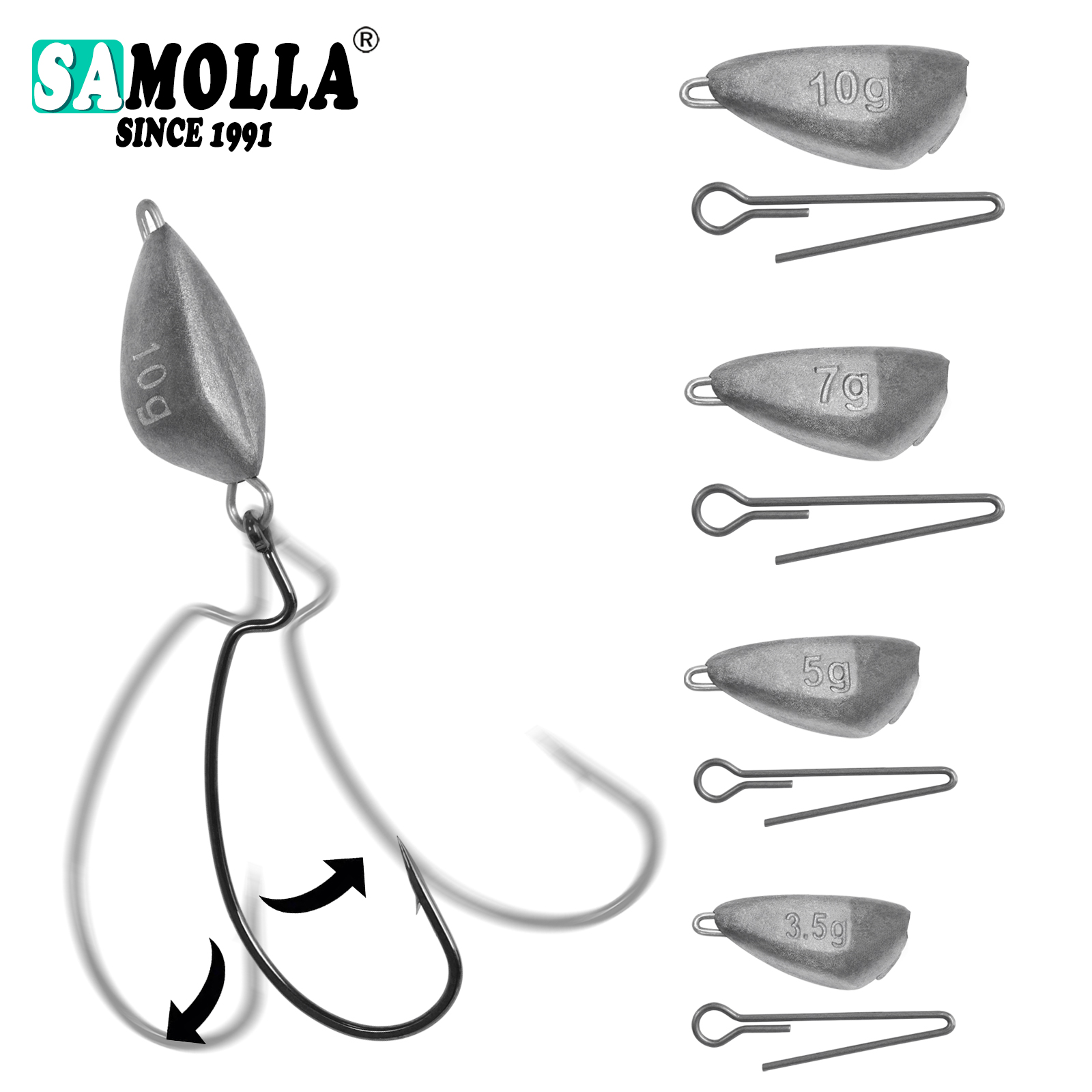 SAMOLLA 5pcs Jig Head Fishing  - Furniture Hardware Jig avis et prix
