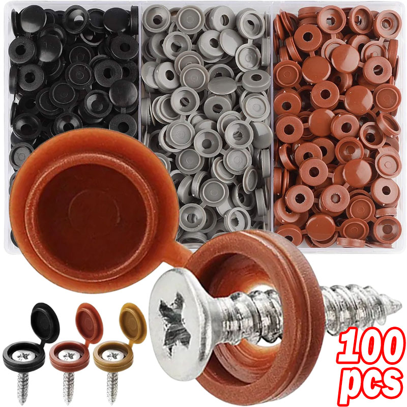 100Pcs Hinged Plastic Screw Ca - Furniture Hardware Nut avis et prix