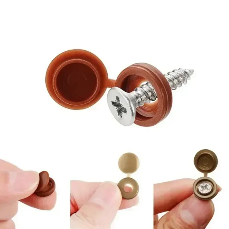 100Pcs Hinged Plastic Screw Ca - Furniture Hardware Nut avis et prix