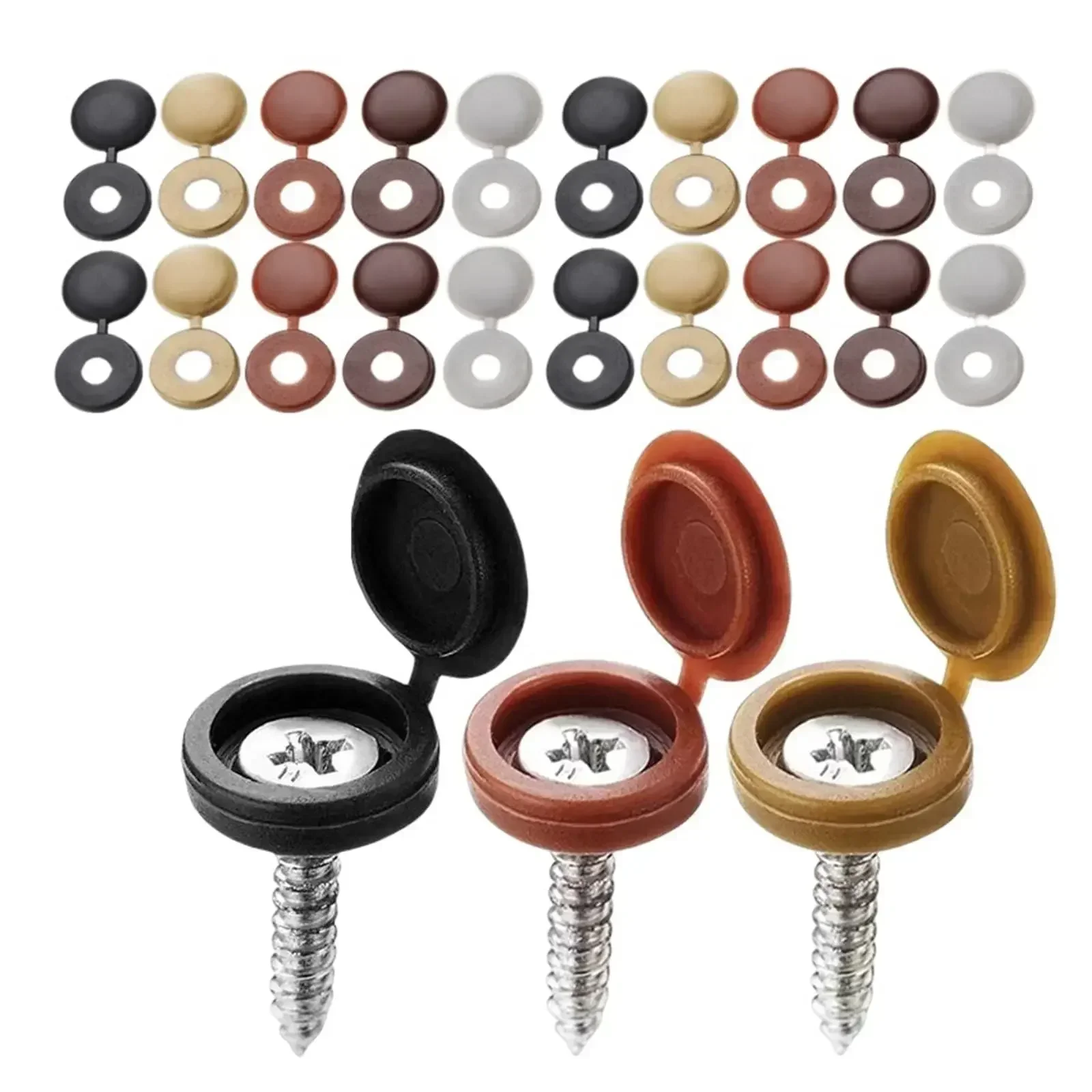 100Pcs Hinged Plastic Screw Ca - Furniture Hardware Nut avis et prix