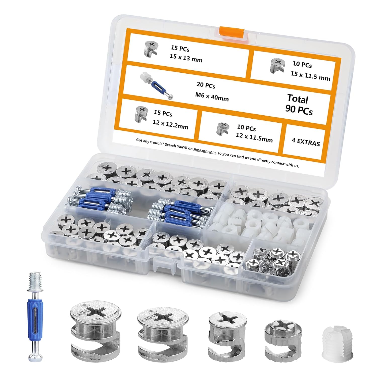 90 Pcs Furniture Cam Locks wit - Furniture Hardware Nut avis et prix