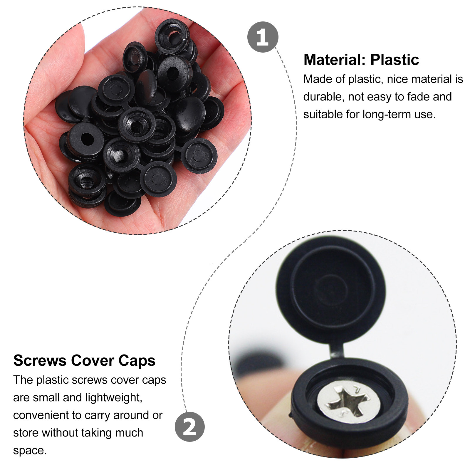 200Pcs Plastic Screw Cover Cap - Office Furniture Hardware avis et prix