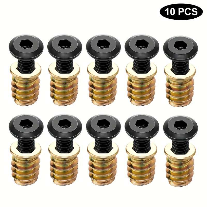 10PCS Threaded Inserts Nut Com - Furniture Hardware Nut avis et prix