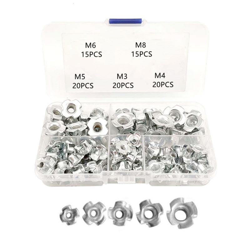 90pcs/Box Four Claws Nut M3 M4 - Furniture Hardware Nut avis et prix