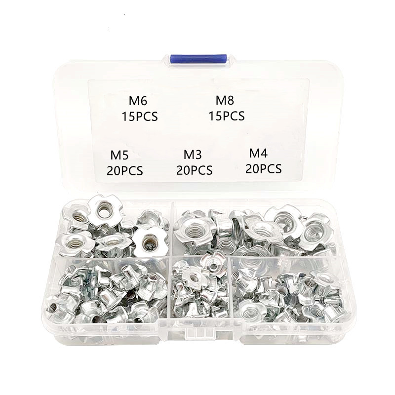 90pcs/Box Four Claws Nut M3 M4 - Furniture Hardware Nut avis et prix