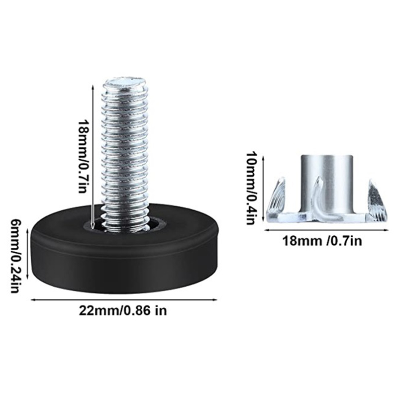 20Pcs Adjustable Feet Pads wit - Furniture Hardware Nut avis et prix