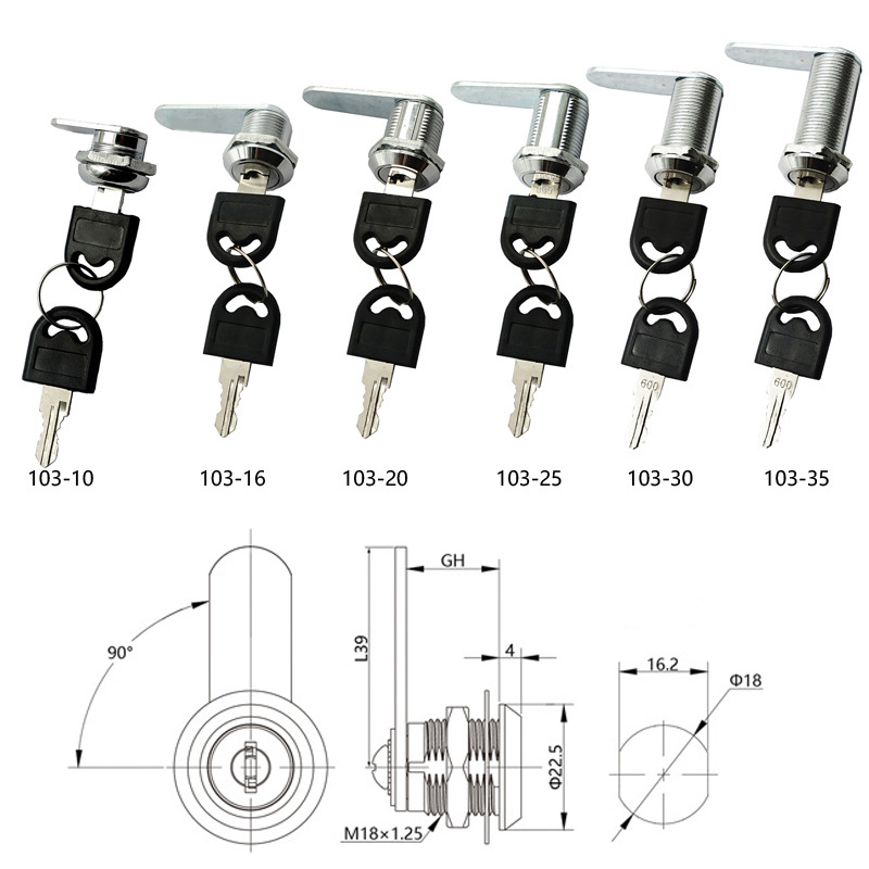 Cam Lock Security Lock 16-40mm - Office Furniture Hardware avis et prix