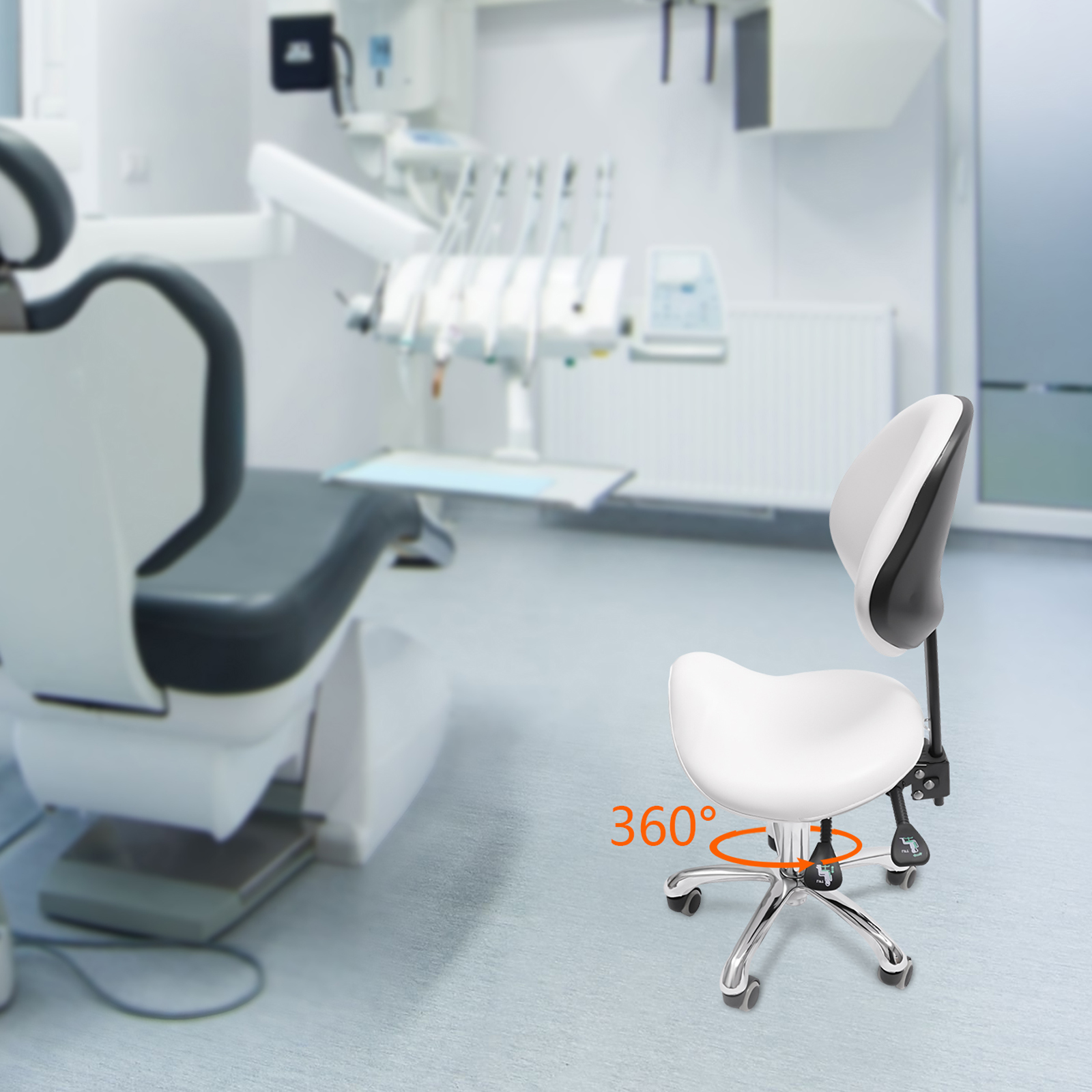 White Iron Saddle Stool,Adjust - Office Furniture Hardware avis et prix
