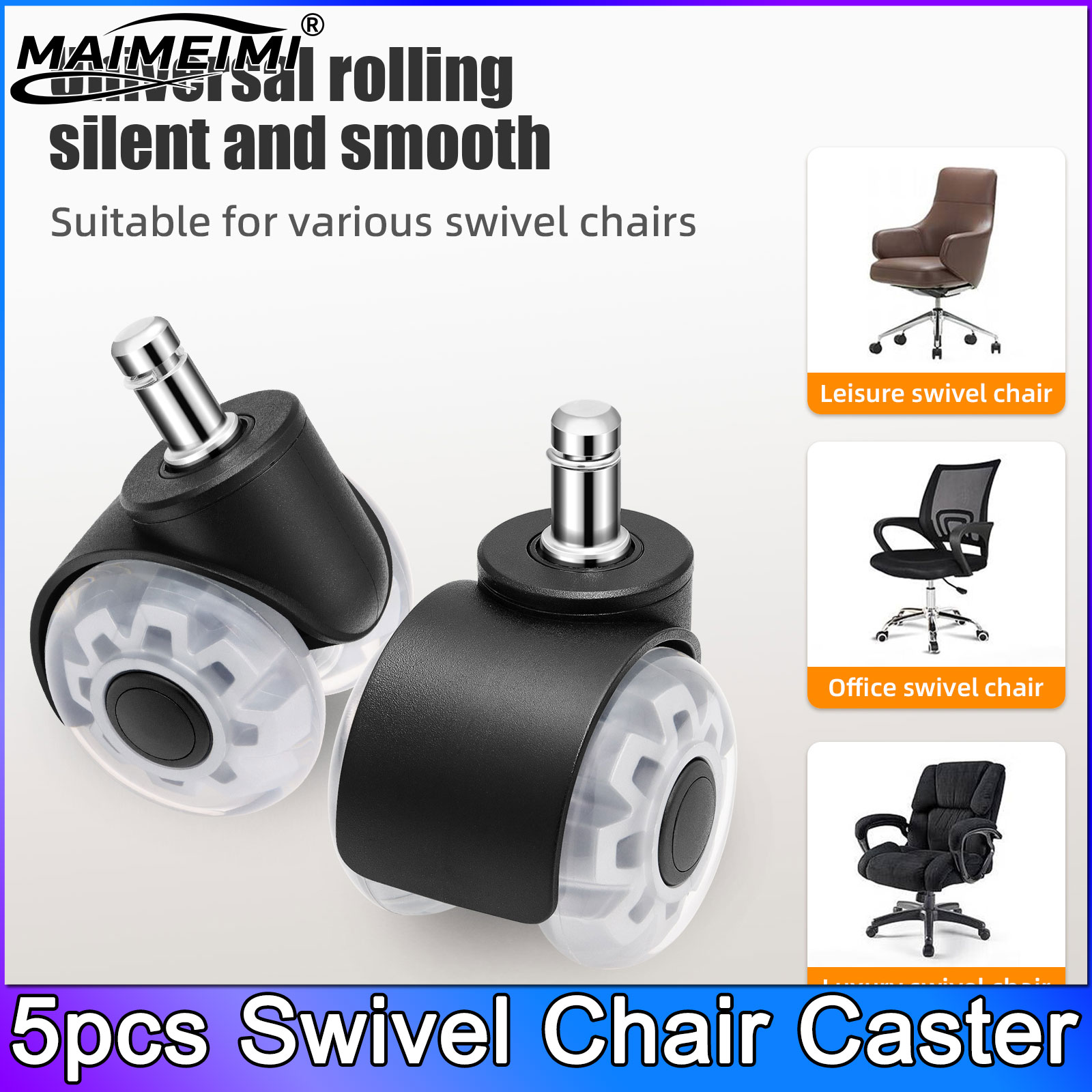 5PCS Mute Wheel Office Chair C - Office Furniture Hardware avis et prix