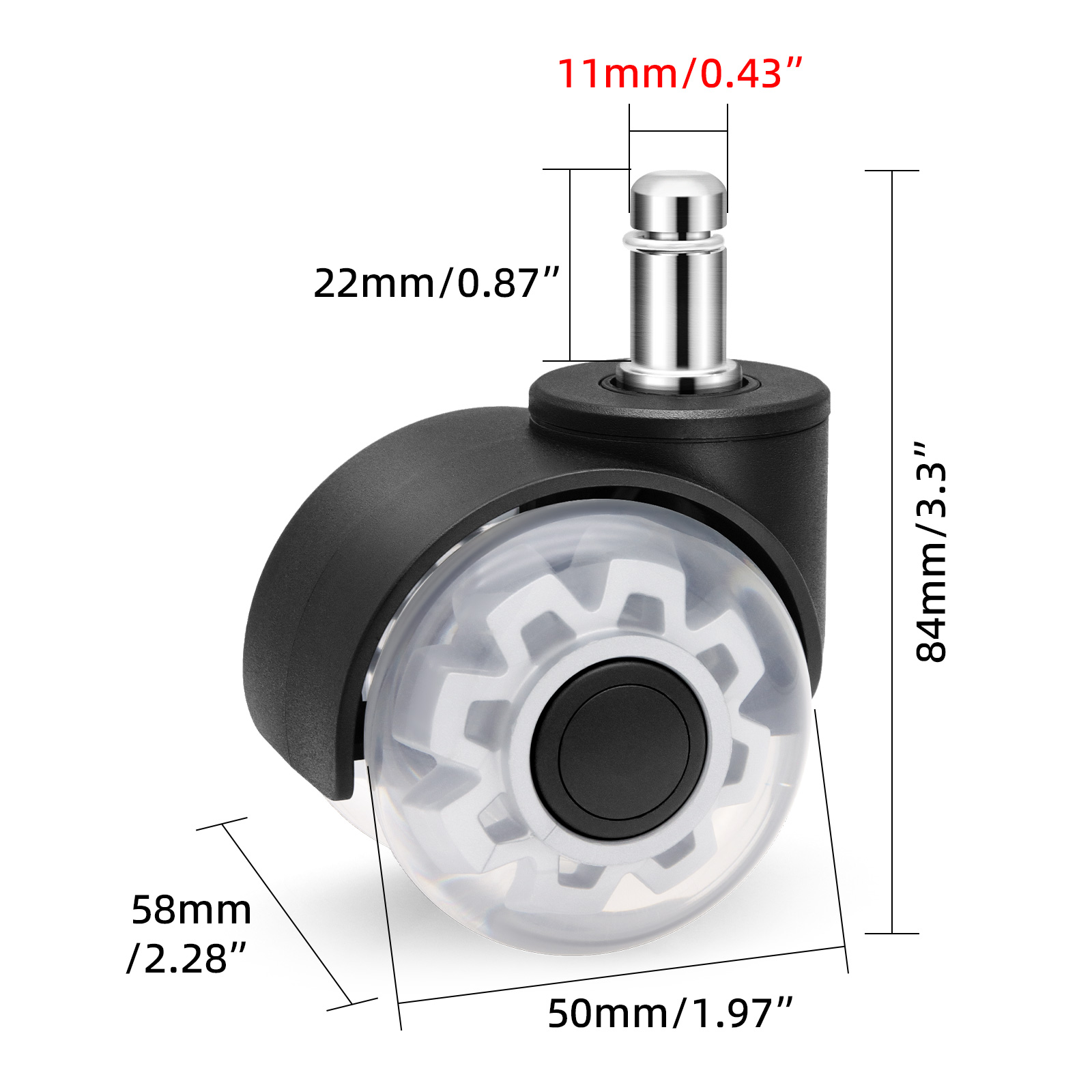5PCS Mute Wheel Office Chair C - Office Furniture Hardware avis et prix