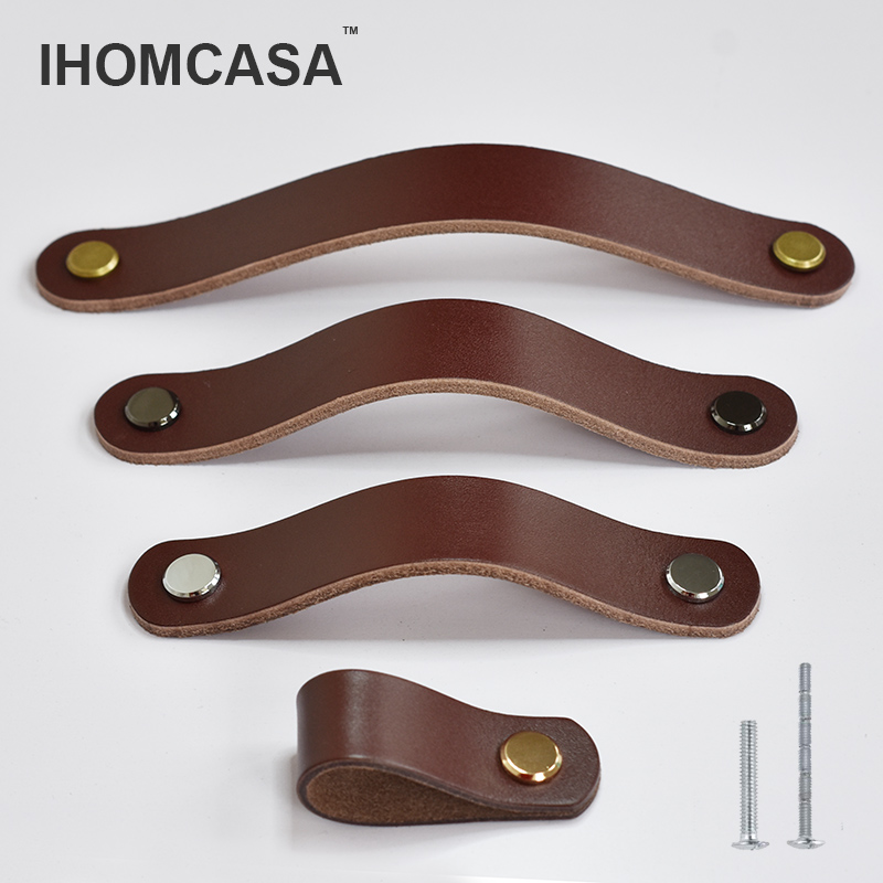 IHOMCASA Brown Leather Knobs E - Furniture Hardware China avis et prix