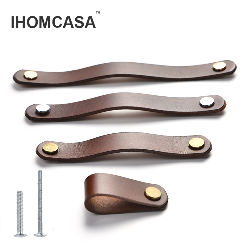 IHOMCASA Brown Leather Knobs E - Furniture Hardware China avis et prix