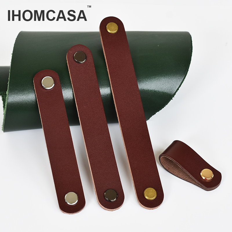 IHOMCASA Brown Leather Knobs E - Furniture Hardware China avis et prix
