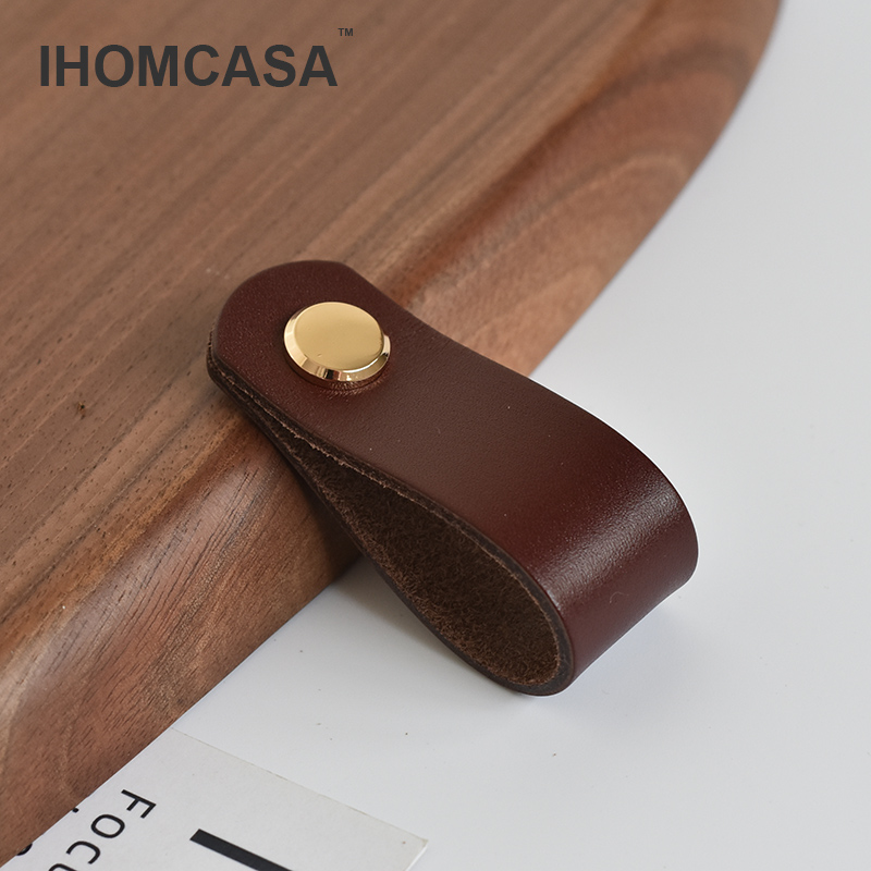 IHOMCASA Brown Leather Knobs E - Furniture Hardware China avis et prix