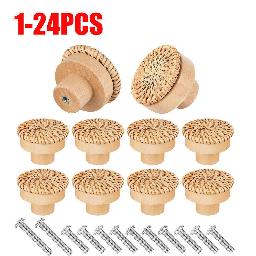 1-24pcs Rattan Wooden Handles  - Furniture Hardware China avis et prix