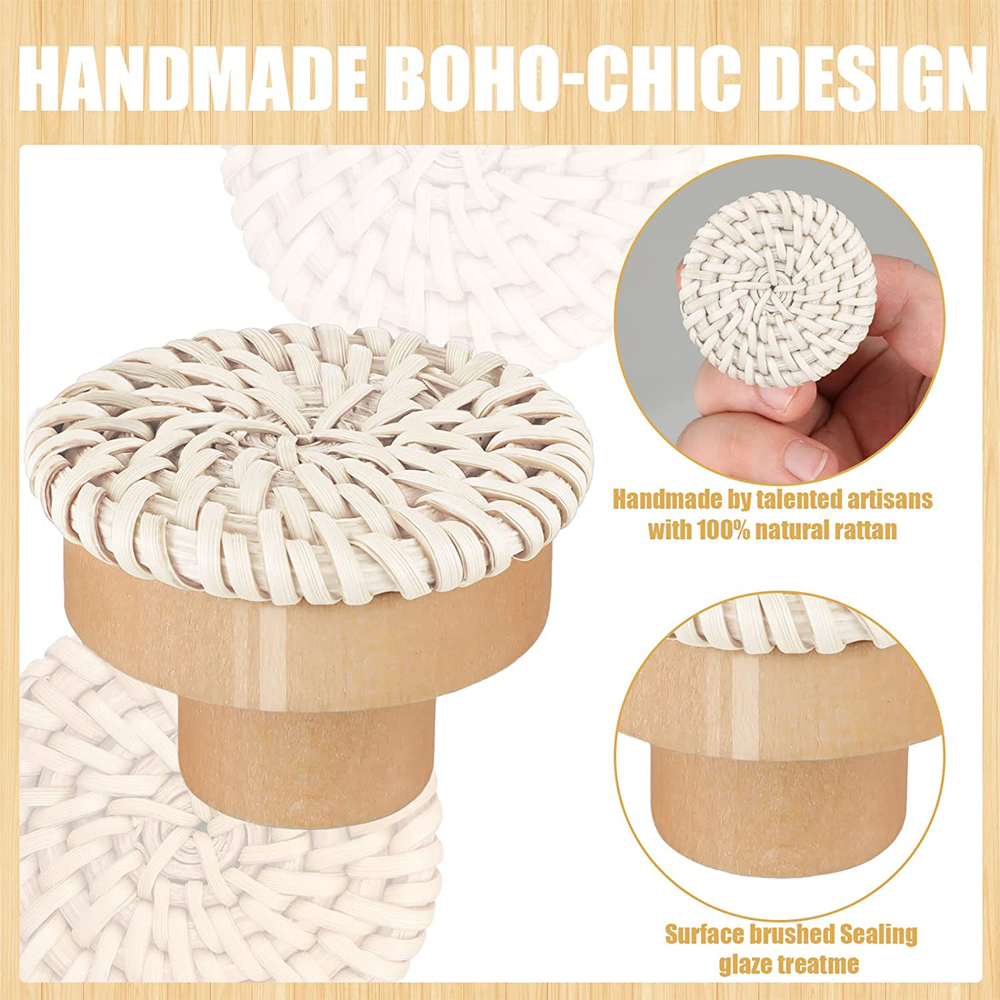 1-24pcs Rattan Wooden Handles  - Furniture Hardware China avis et prix