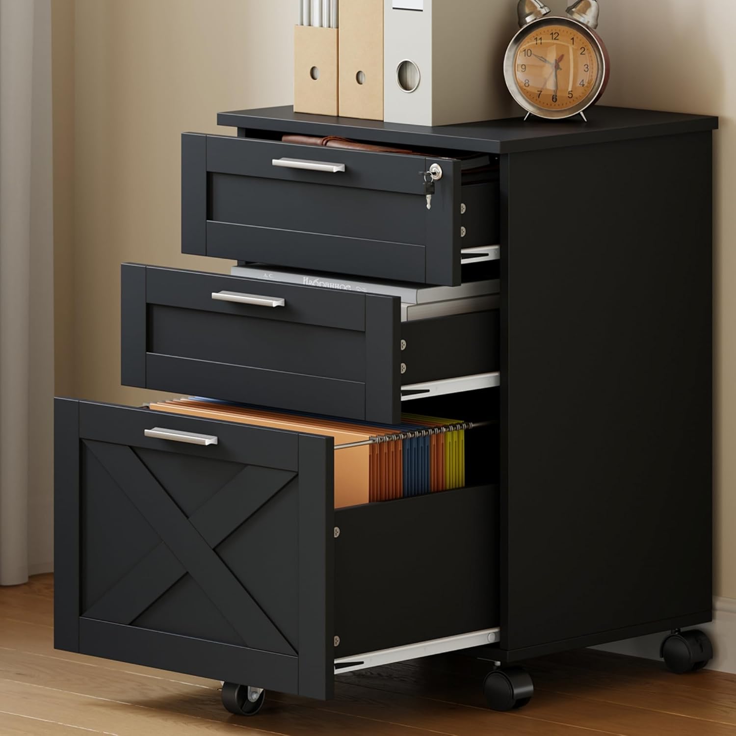 3-Drawer Rolling File Cabinet  - Office Furniture Hardware avis et prix