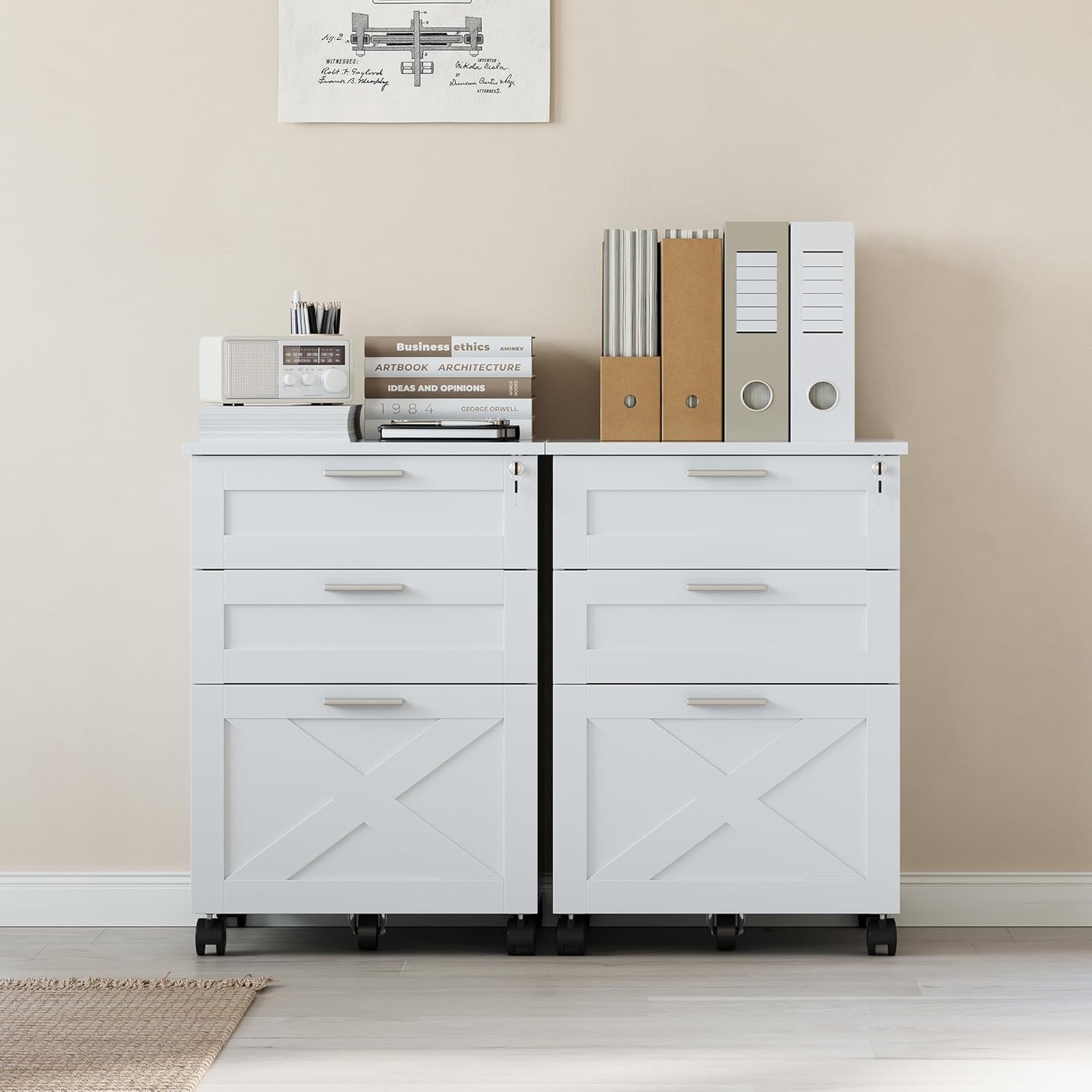 3-Drawer Rolling File Cabinet  - Office Furniture Hardware avis et prix
