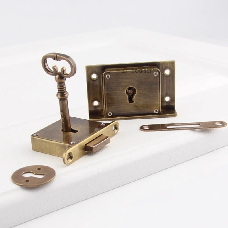 1PC Retro Brass Drawer Lock, O - Office Furniture Hardware avis et prix